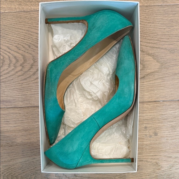 Manolo Blahnik Turquoise Heels - Picture 9 of 12